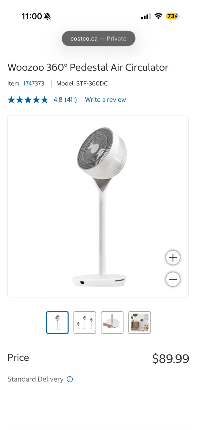 Woozoo 360° Pedestal Air Circulator - photo 2