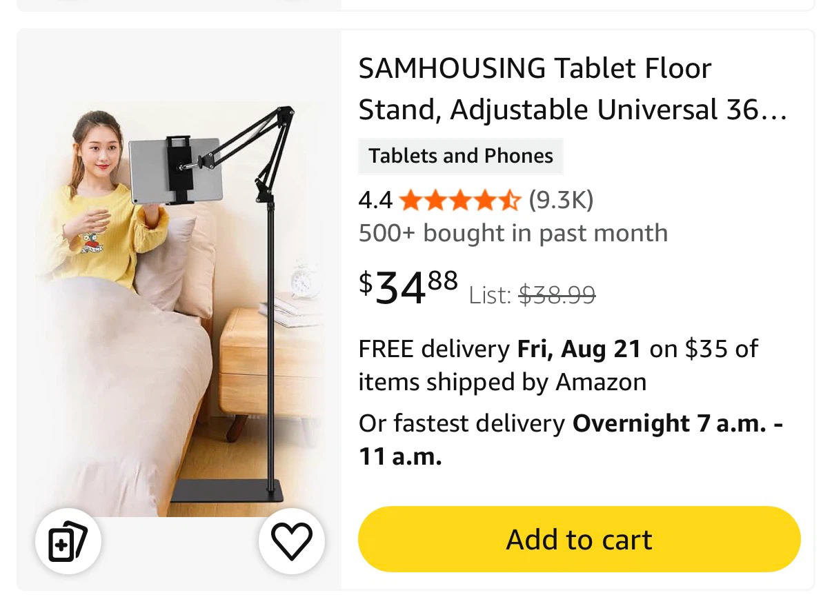 SAMHOUSING Adjustable Tablet Floor Stand - photo 3