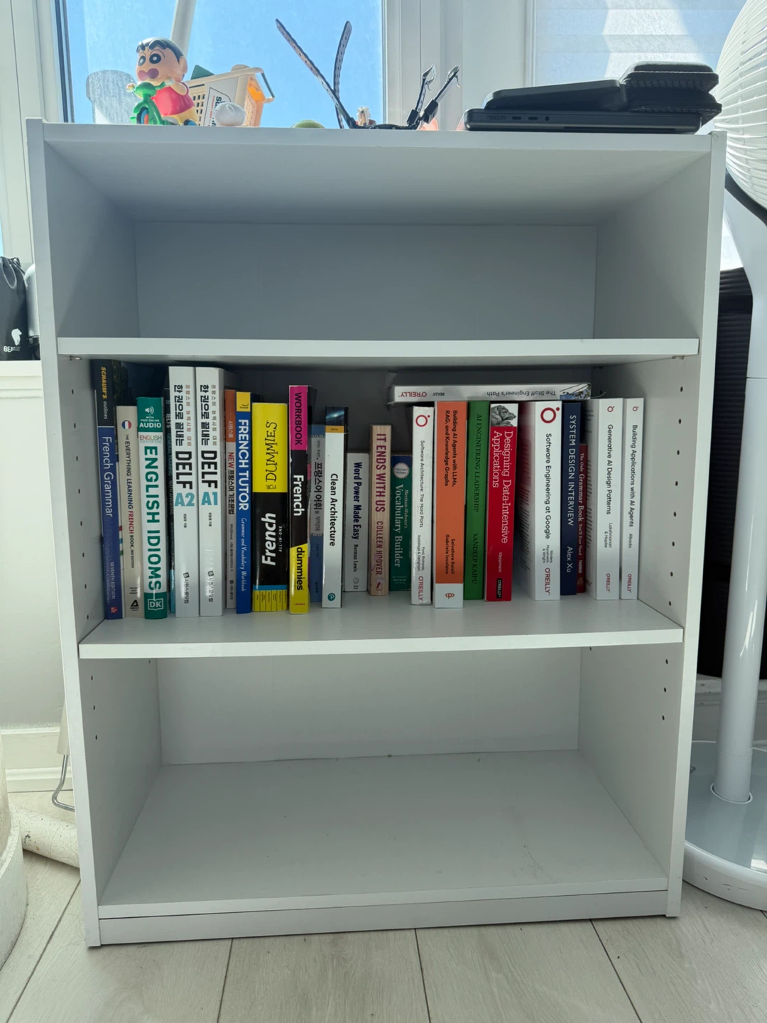 Mainstays 3-Shelf Bookcase with Adjustable Shelves, White