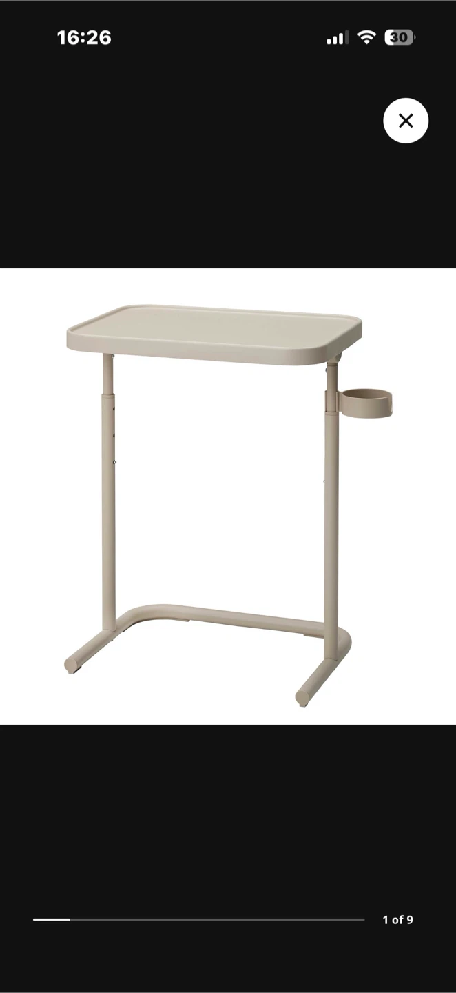 Ikea-Adjustable side table with cup holder