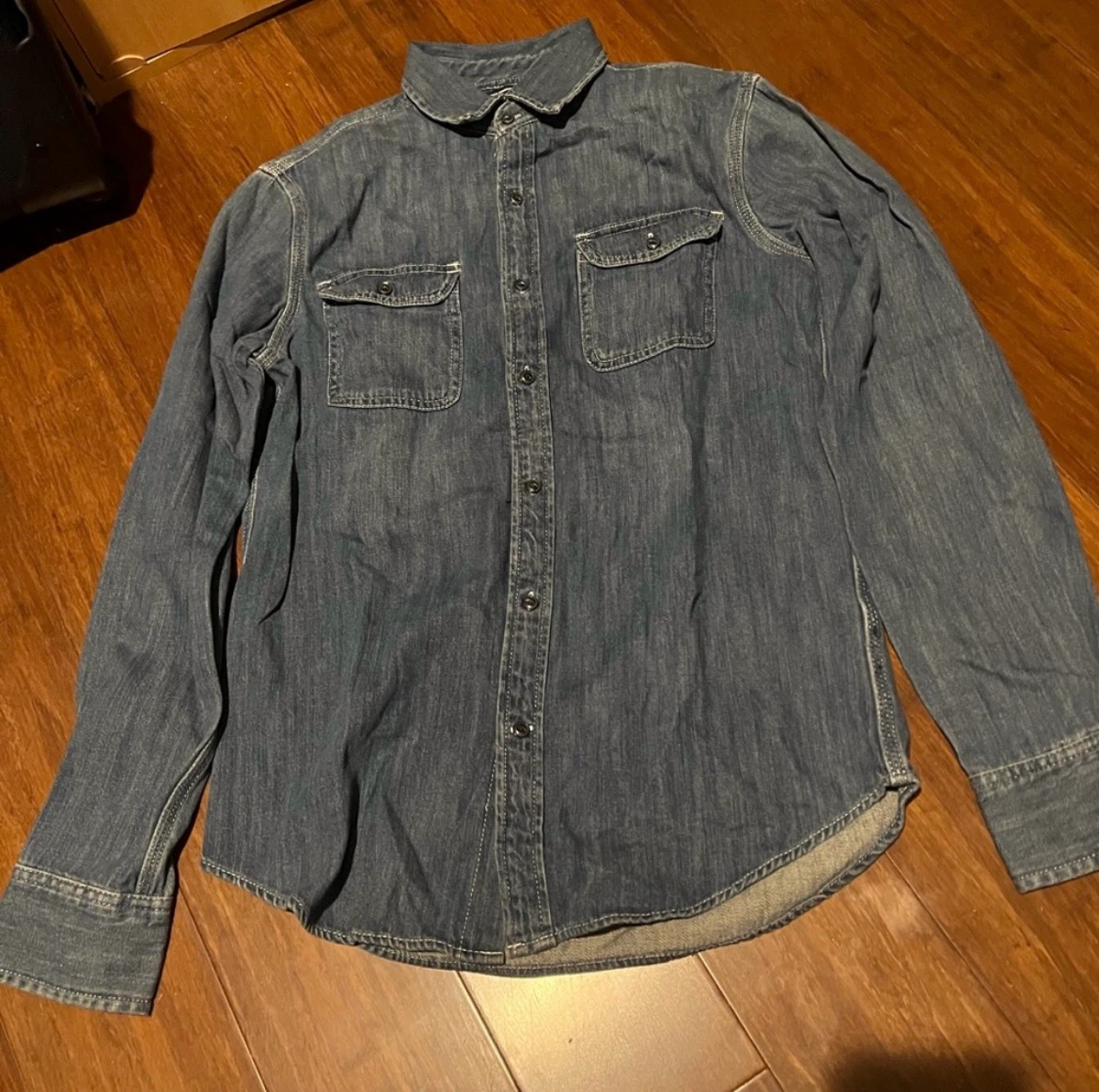 Old Navy Classic Button-Down Jean Shirt - size Small