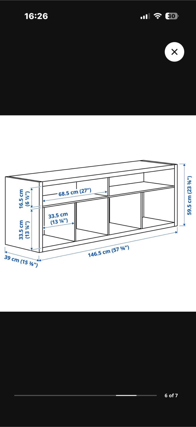 Ikea-White Storage Unit / TV Stand - photo 2