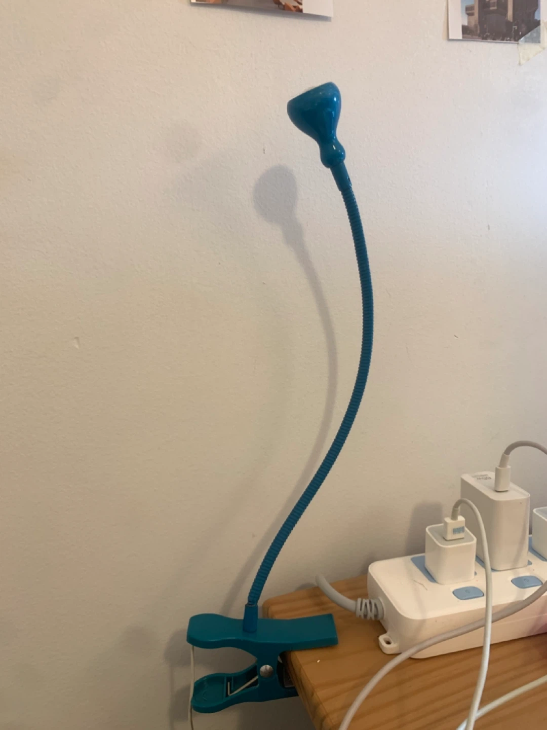 Blue Flexible Clip-On Desk Lamp - photo 2