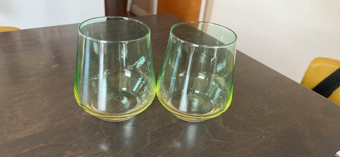 Set of 2 Stemless Wine Glasses