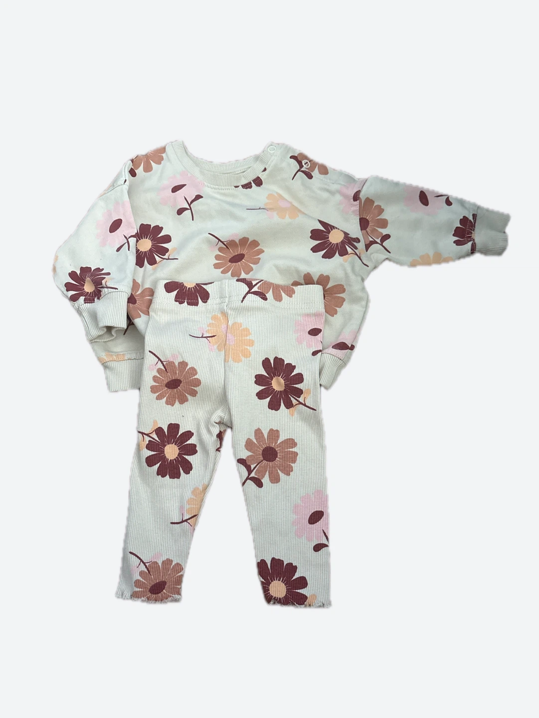 Baby Girl's Floral Sweatshirt and Leggings Set