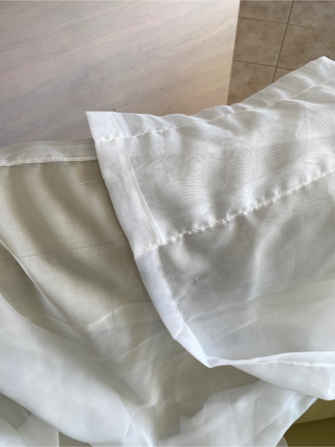 White Sheer Curtain Panel - W 132cm H 230cm - photo 2
