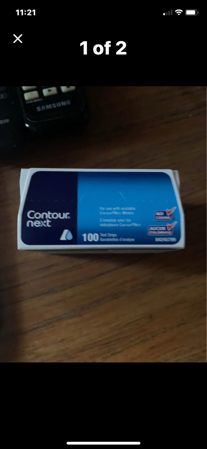 Diabetes test strips contour next