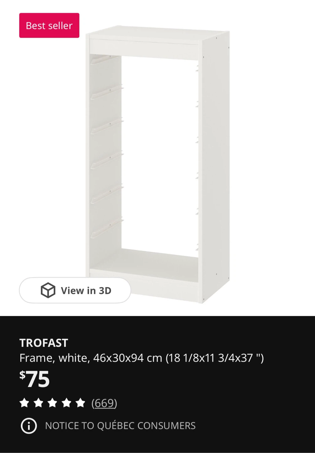 IKEA TROFAST Storage Box Set White 3ea - photo 3