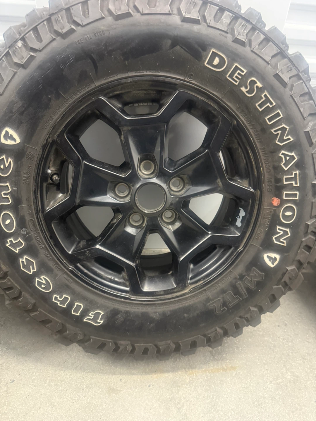 Firestone Destination A/T tires with Jeep Rims - Set of 4 - photo 2