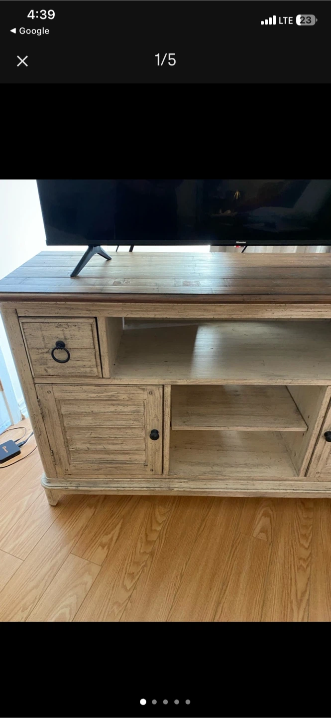 Rustic Farmhouse TV Stand Console - photo 2