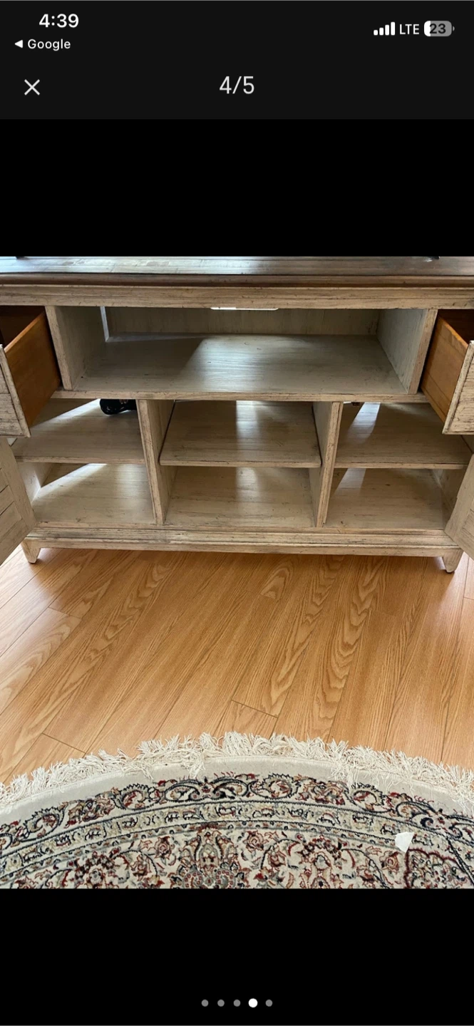 Rustic Farmhouse TV Stand Console - photo 4