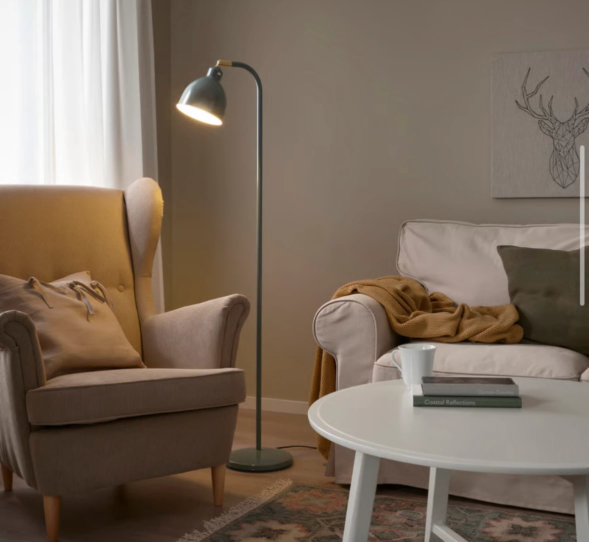IKEA RÖDFLIK Floor/Reading Lamp – Gray-Green - photo 3