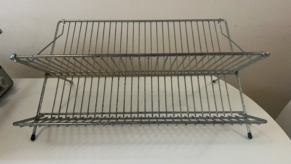Vintage 2-Tier Collapsible Dish Drying Rack