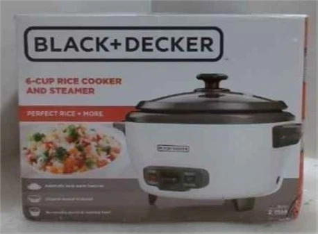 Black+Decker RC506 6-Cup Rice Cooker, White