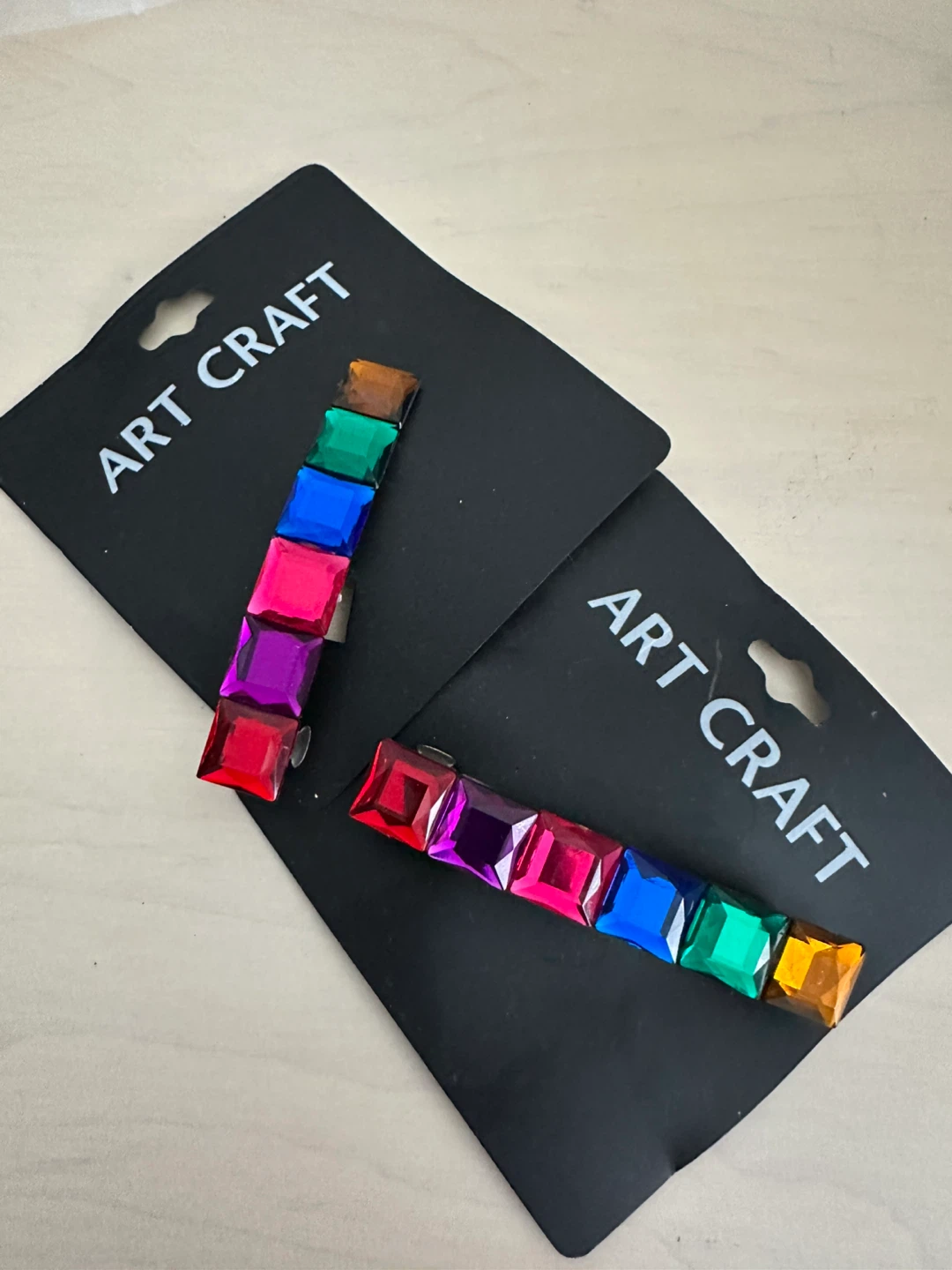 Art Craft Rhinestone Barrette Hair Clips (Set of 2)