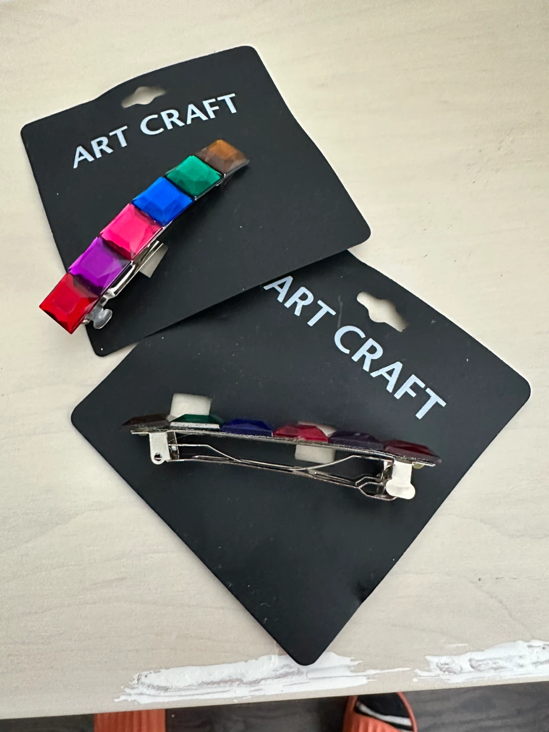 Art Craft Rhinestone Barrette Hair Clips (Set of 2) - photo 3