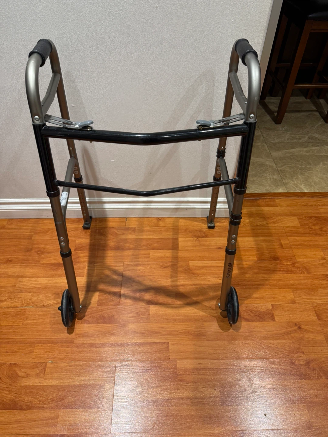 Folding Walker with Wheels – Adjustable Height - photo 2