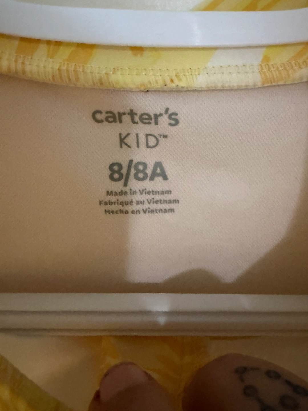 Carter's Kid Swimsuit Size 8 Yellow Floral Long Sleeve - photo 2