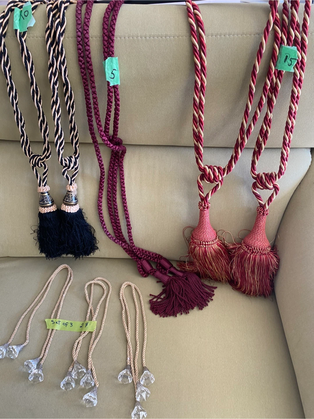 Curtain Tiebacks with Tassels