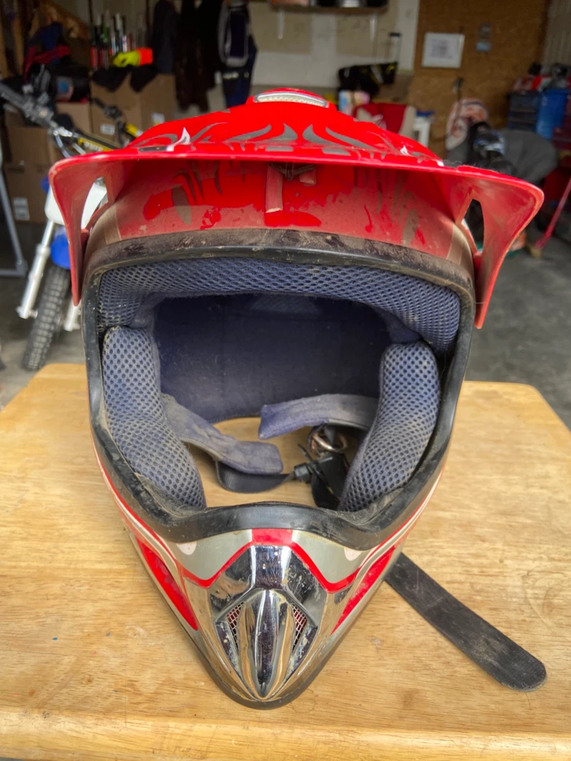 Red DOT Motorcycle Helmet - photo 2