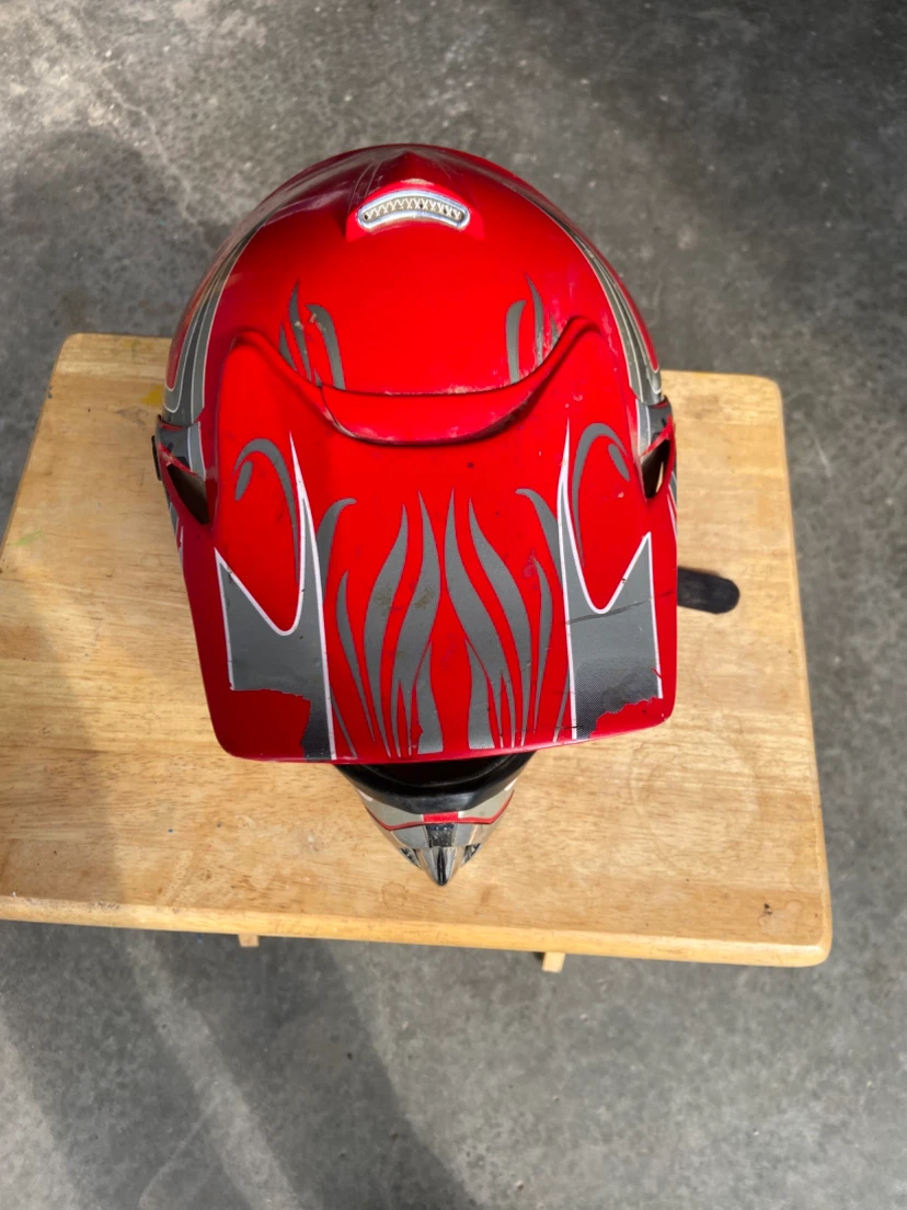 Red DOT Motorcycle Helmet - photo 3