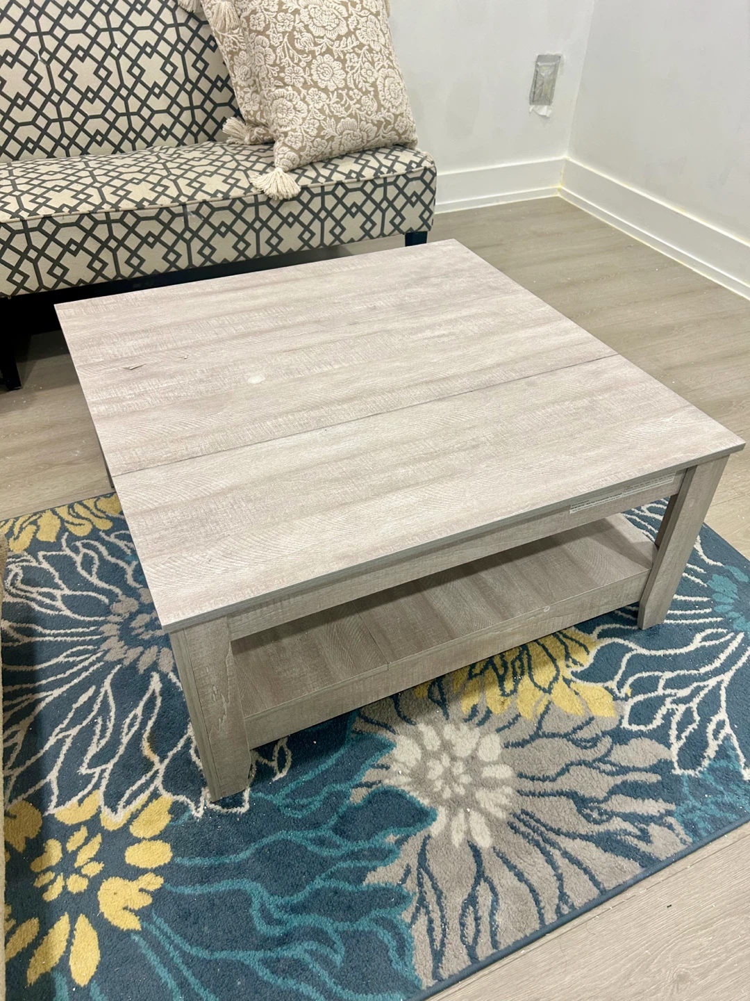 Wayfair Lark Manor Weddel Basilico Coffee Table - Dusty Grey Oak