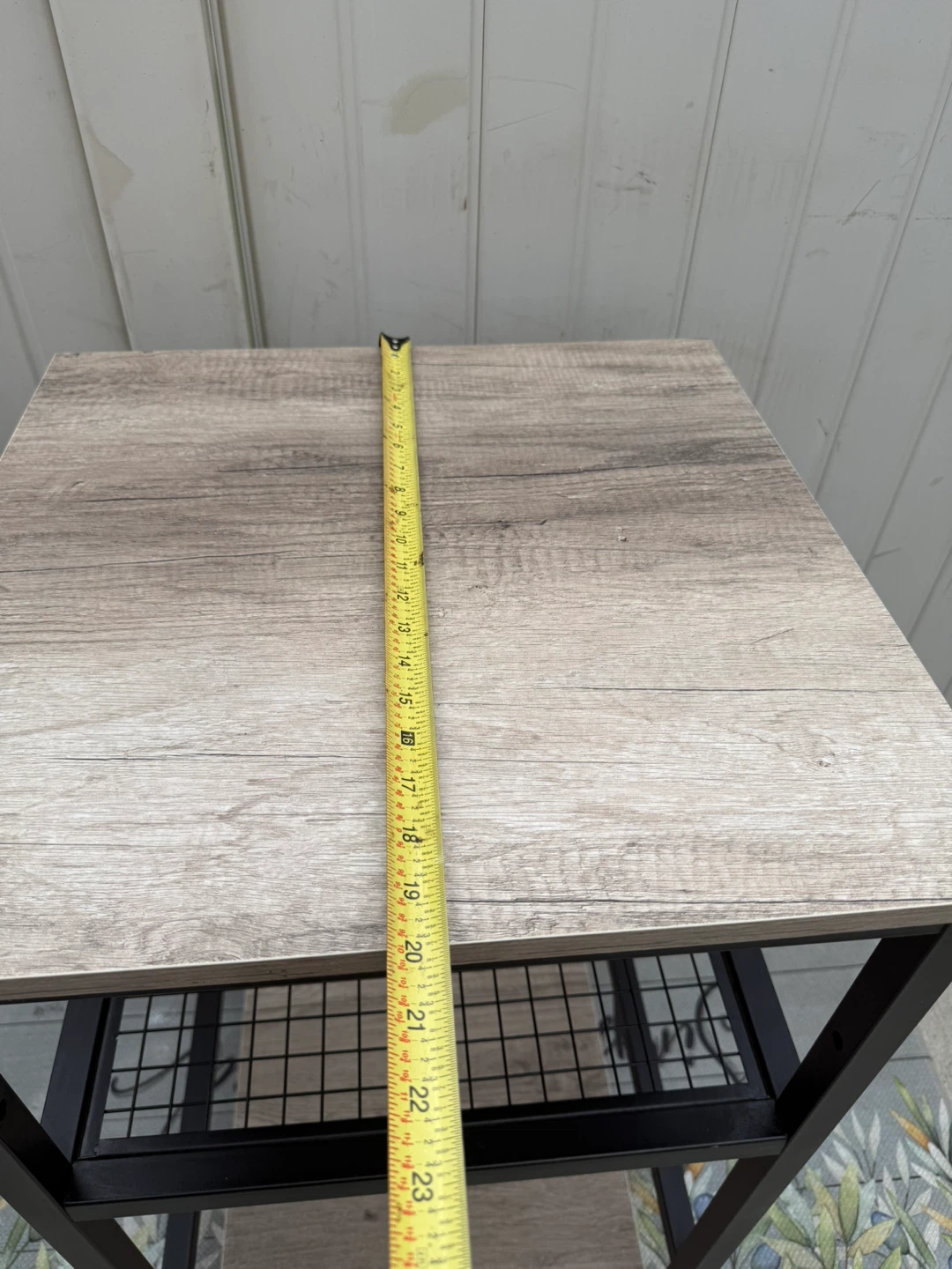 2-Tier Metal and Wood Side Table - photo 4