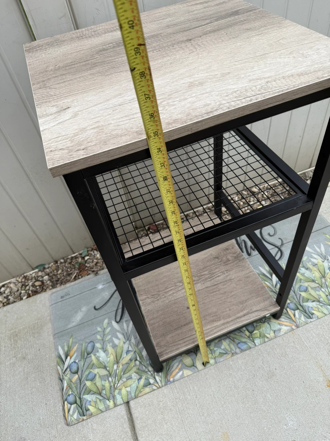 2-Tier Metal and Wood Side Table - photo 5