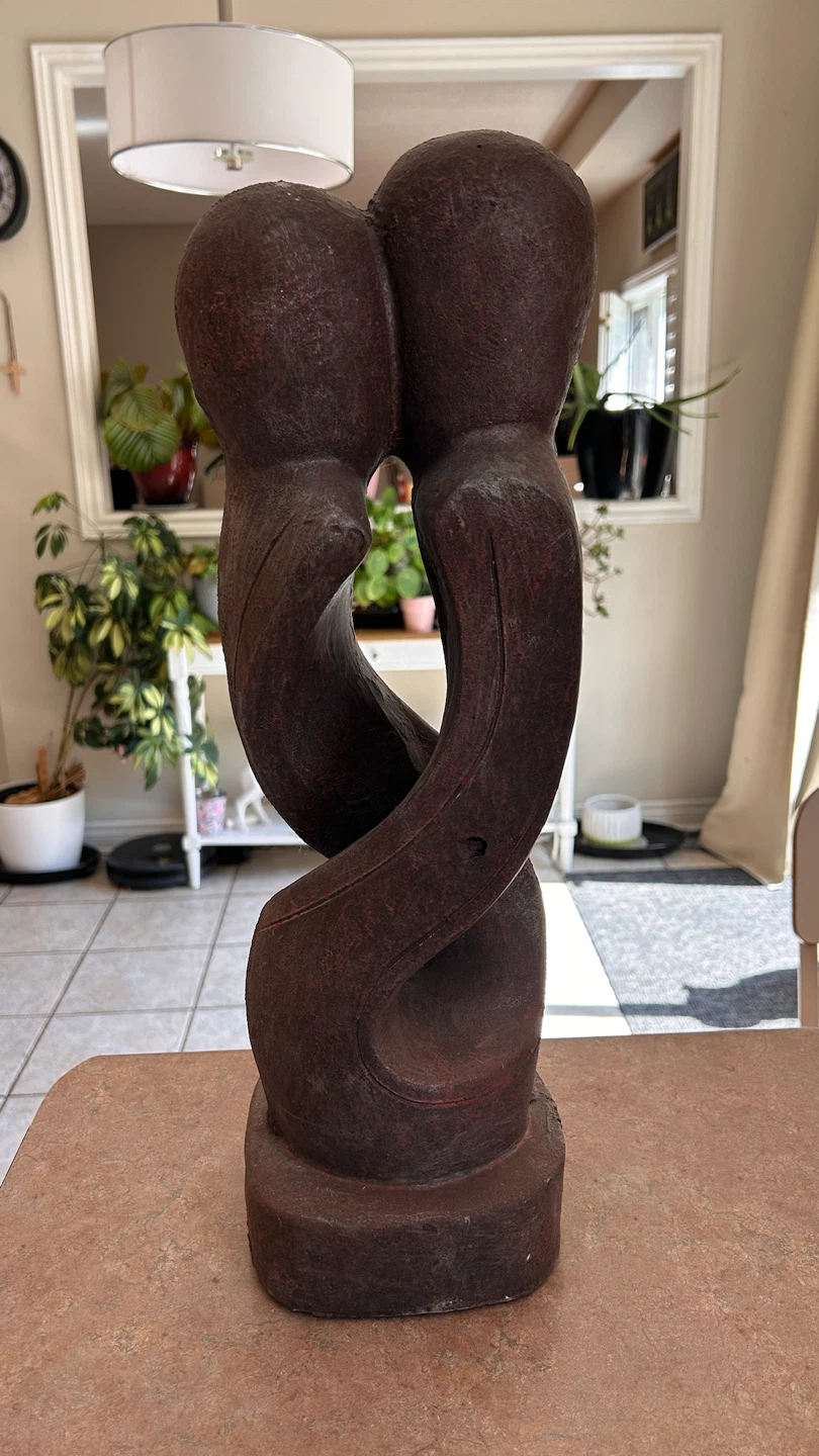 Wooden Embrace Sculpture - photo 3