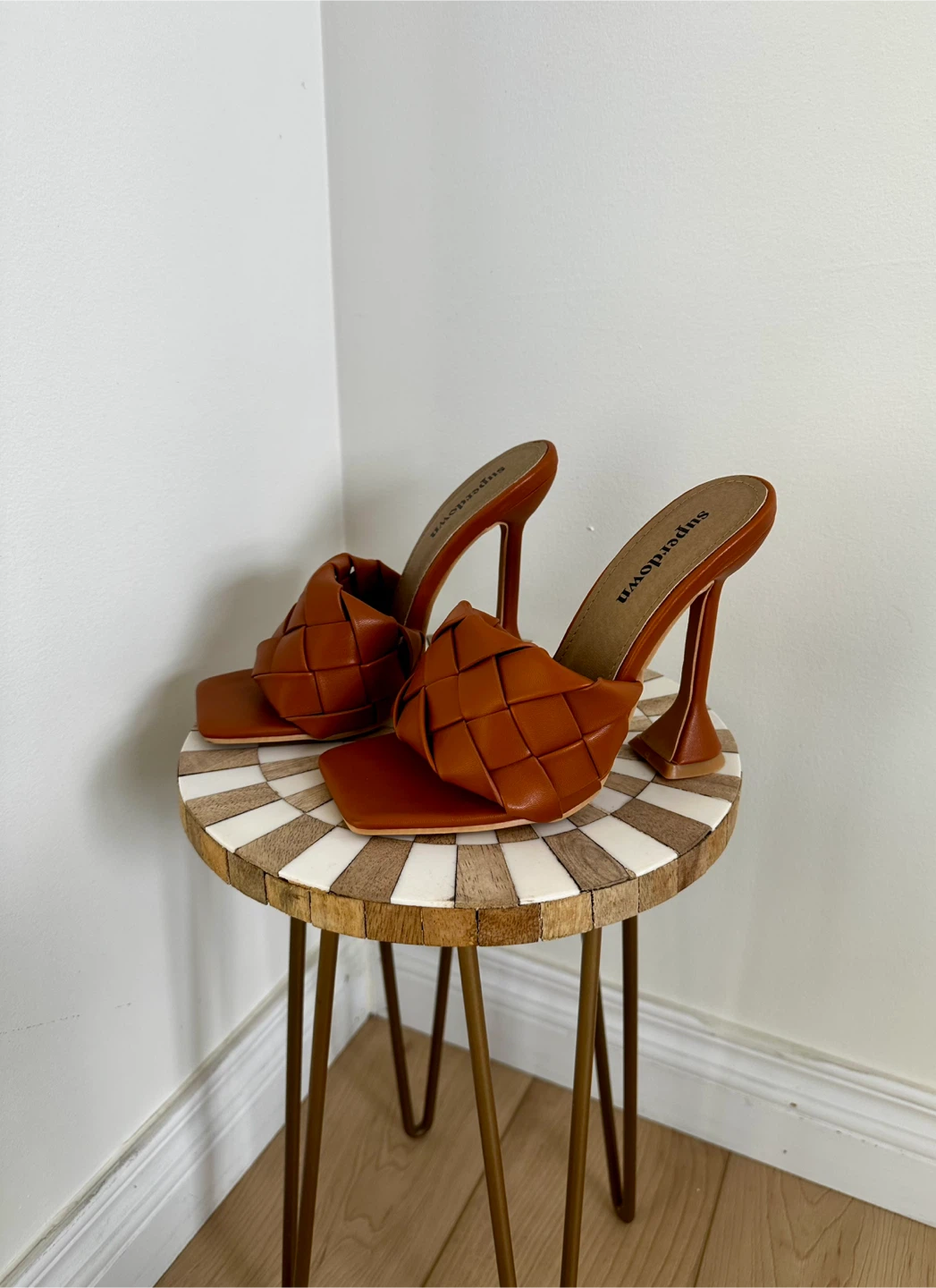 Superdown Caramel Woven Heels - photo 2
