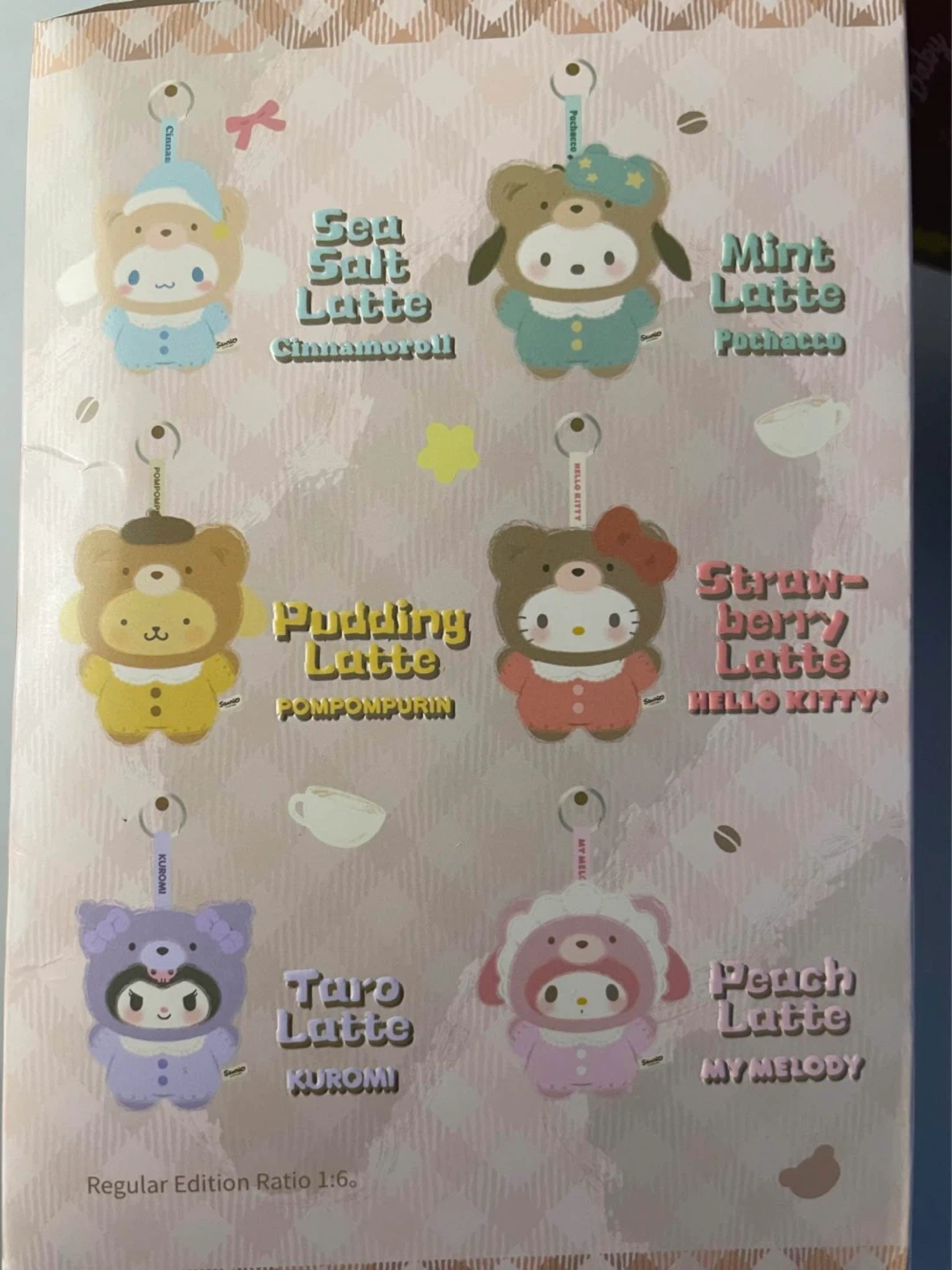 Hello Kitty Strawberry Latte Plush Keychain, Blind Box - photo 3