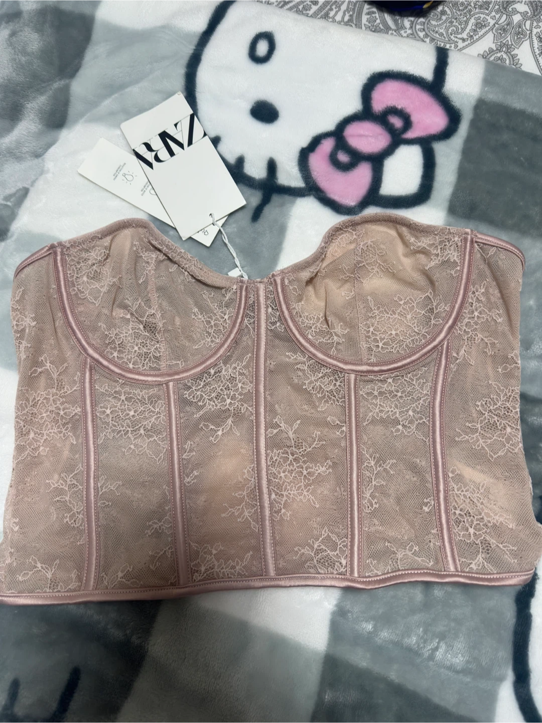 new Zara Lace Corset Top