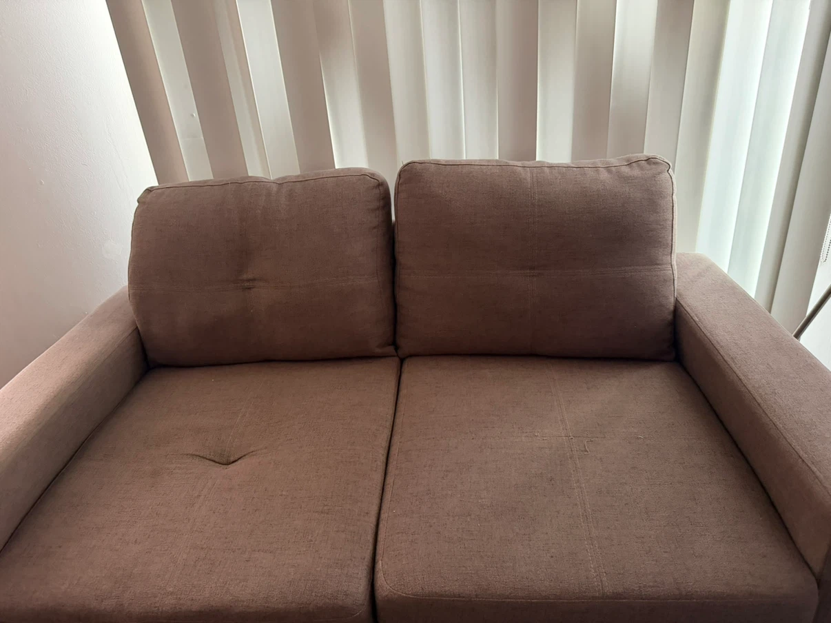 Brown Loveseat Sofa - photo 3
