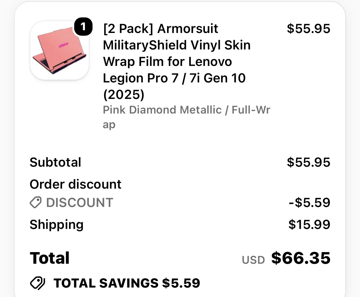 Pink Diamond | Armorsuit Wrap 4 Lenovo Legion Pro 7/7i Gen 10 - photo 2