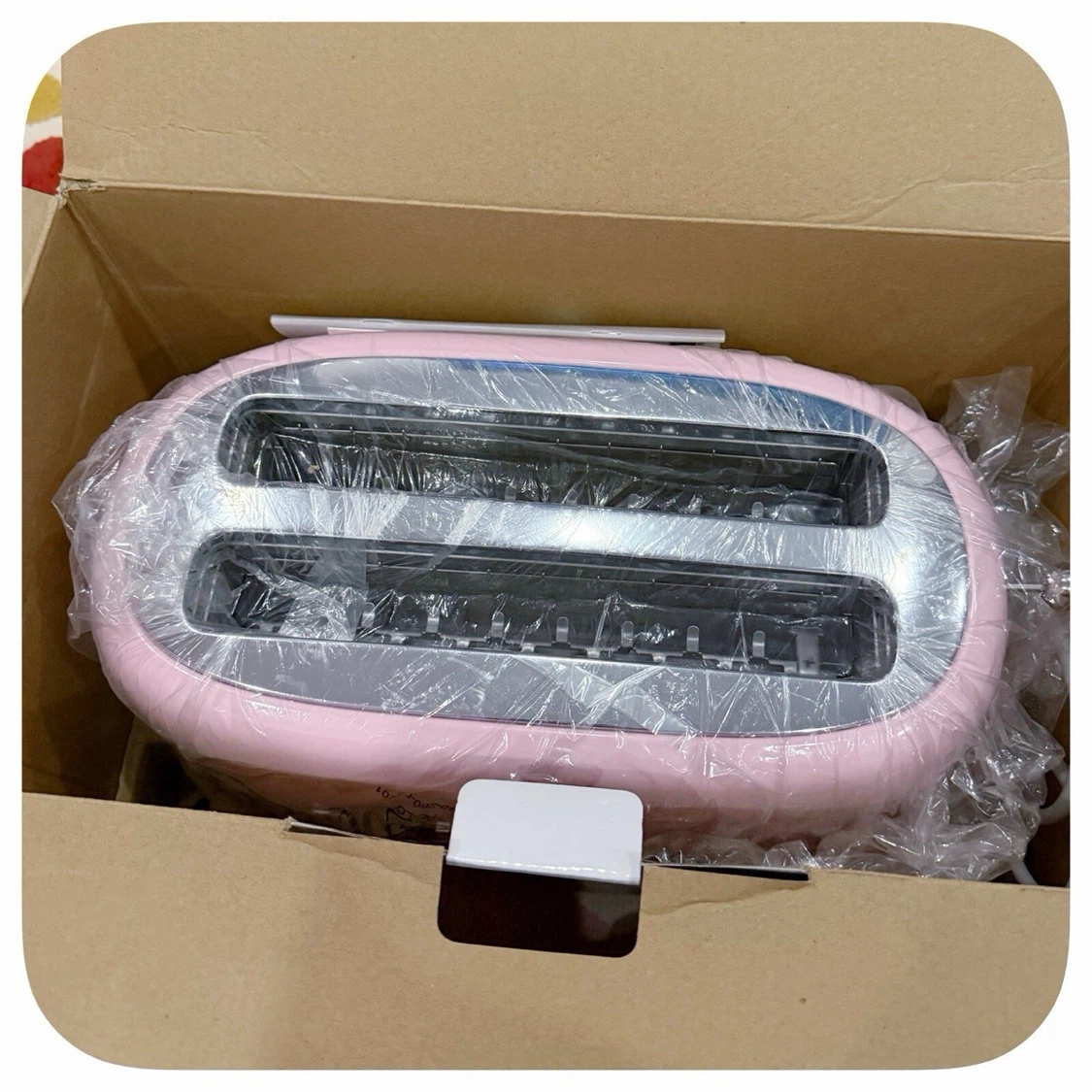 SMEG 4-SLICE TOASTER IN PASTEL PINK - BRAND NEW IN BOX - photo 3