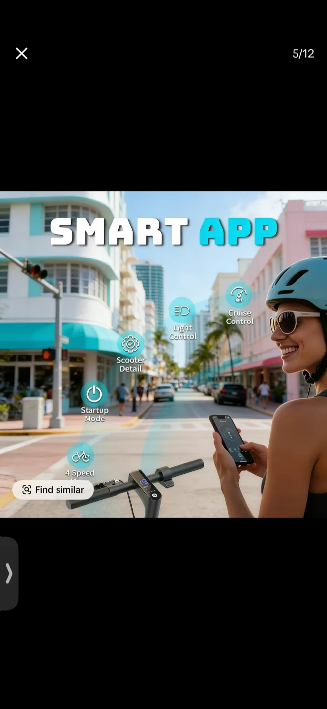 Electric Scooter with Seat and Smart App - photo 2
