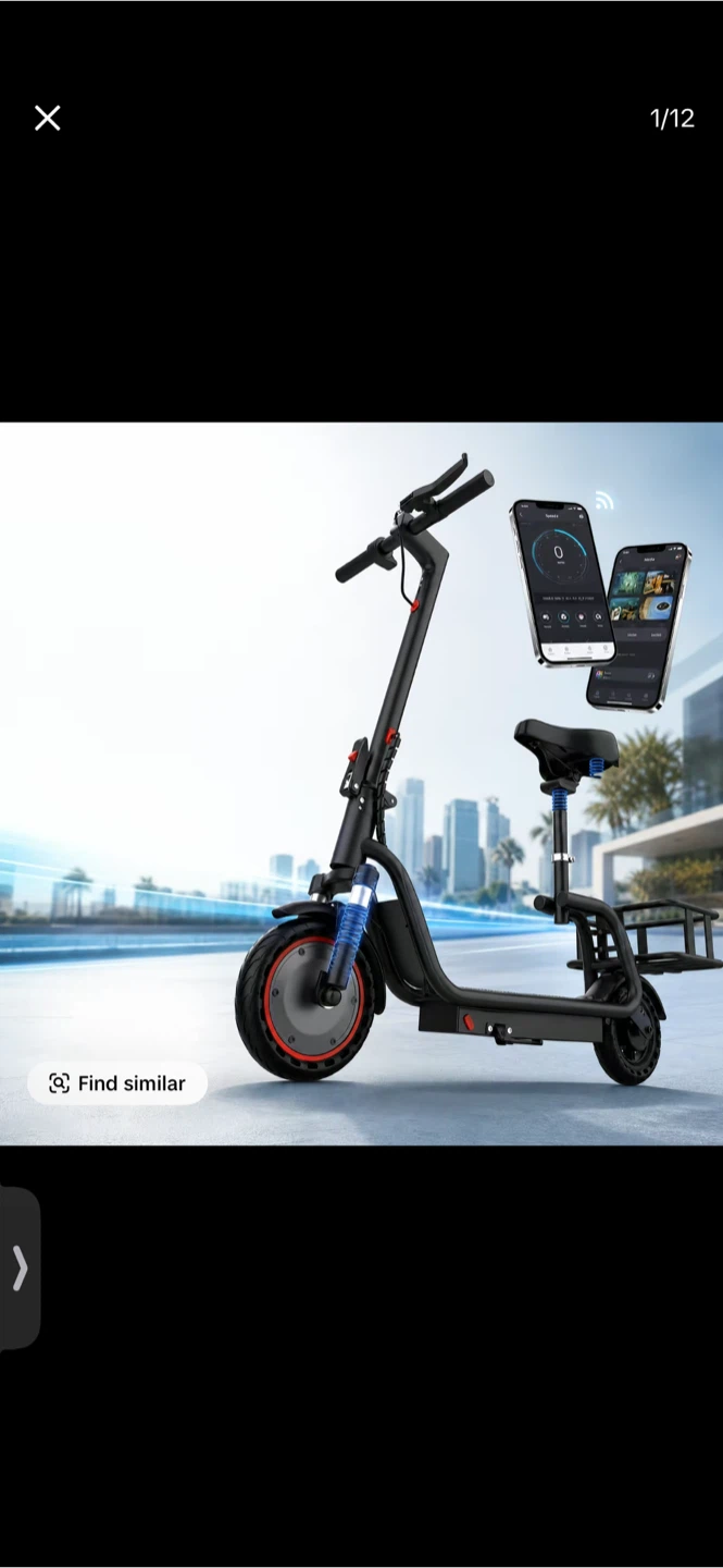 Electric Scooter with Seat and Smart App - photo 4