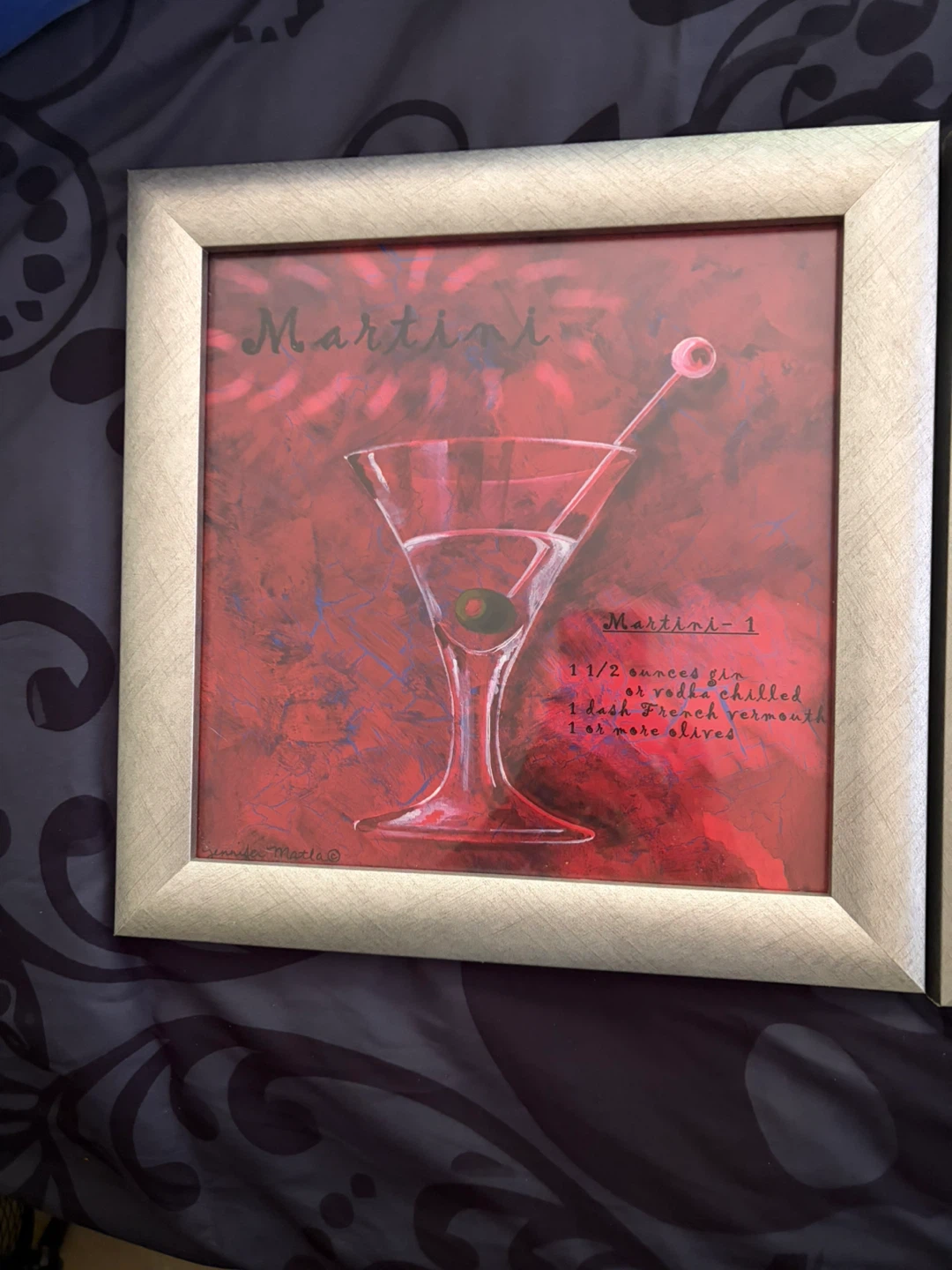 Framed "Gibson" Cocktail Art Print - photo 2