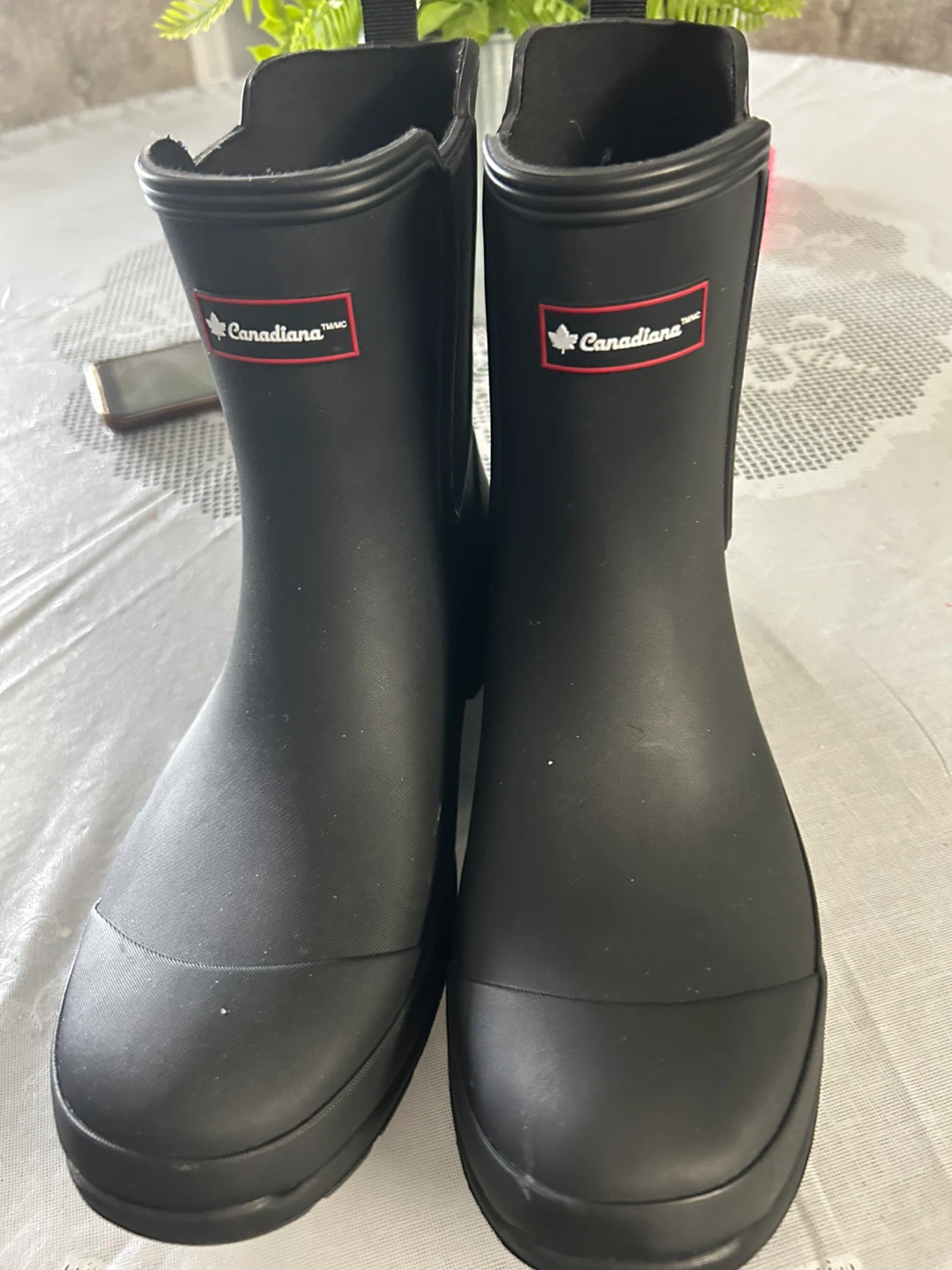 Canadiana Black Rubber Boots