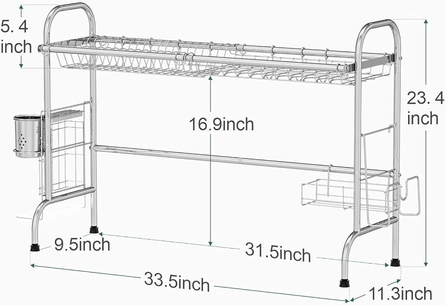 Over the sink dish drying rack - photo 3