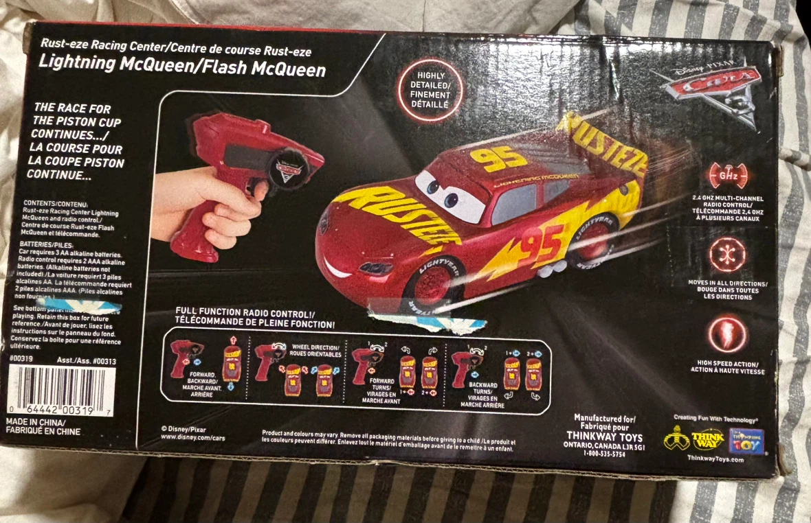 New in box lighting mc queen rc car toy - photo 4