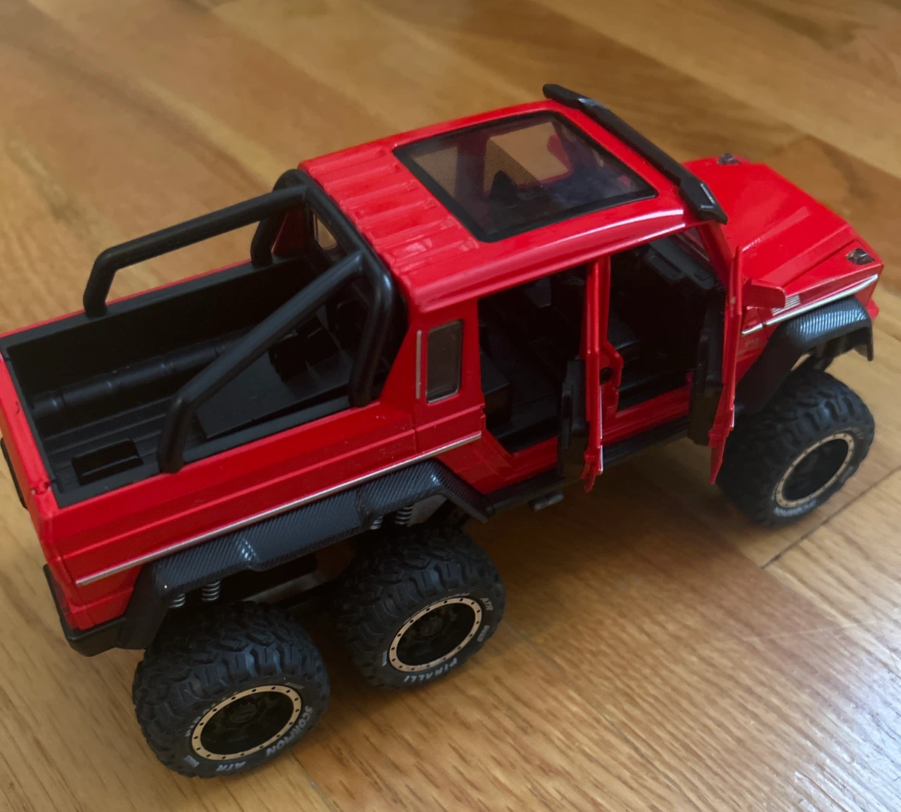 Red Mercedes-AMG G63 6x6 Toy Truck - photo 2