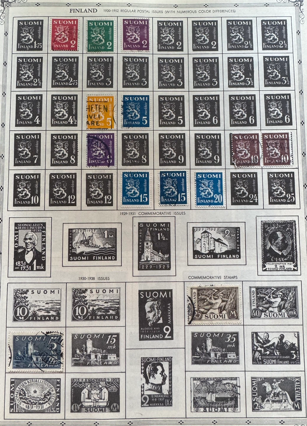 Old Collectable Finland Postage Stamps - photo 2