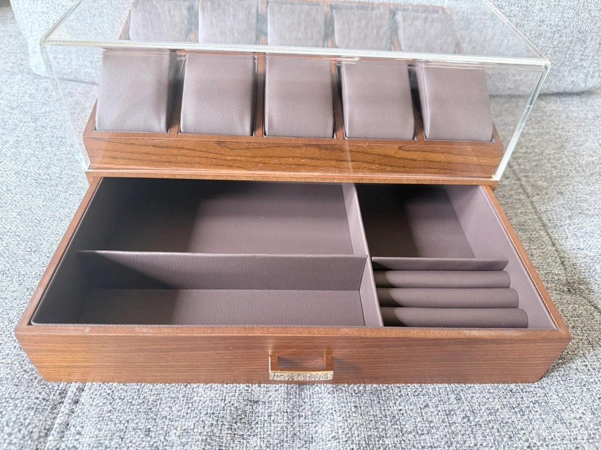 Kamier 10 Slot Watch Box with Drawer