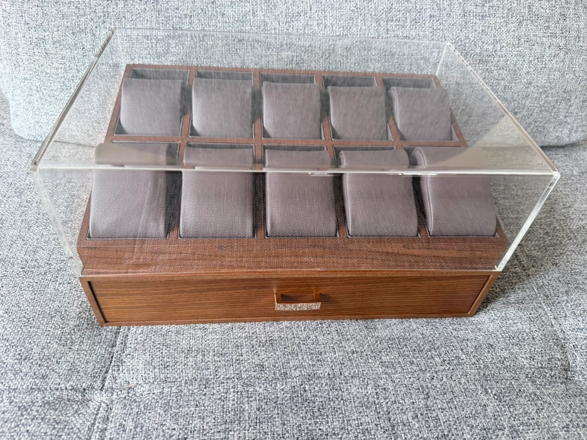 Kamier 10 Slot Watch Box with Drawer - photo 2