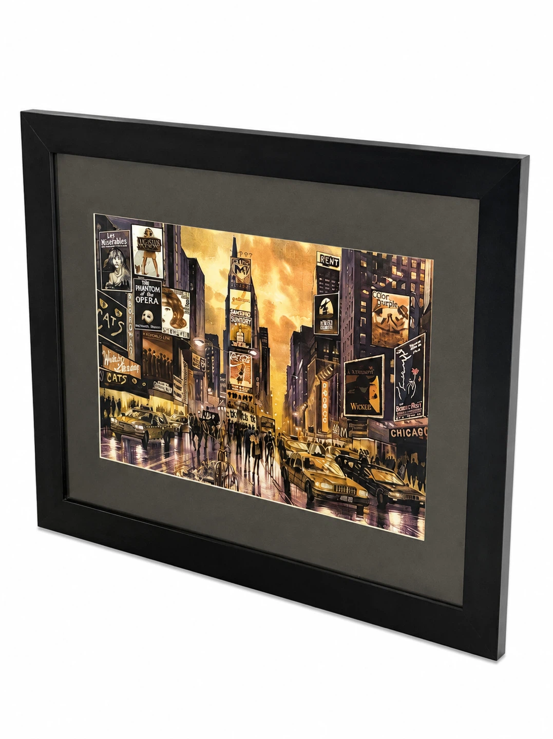 Framed New York Times Square & Broadway Cityscape Wall Art
