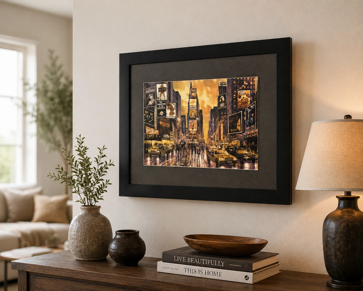 Framed New York Times Square & Broadway Cityscape Wall Art - photo 2