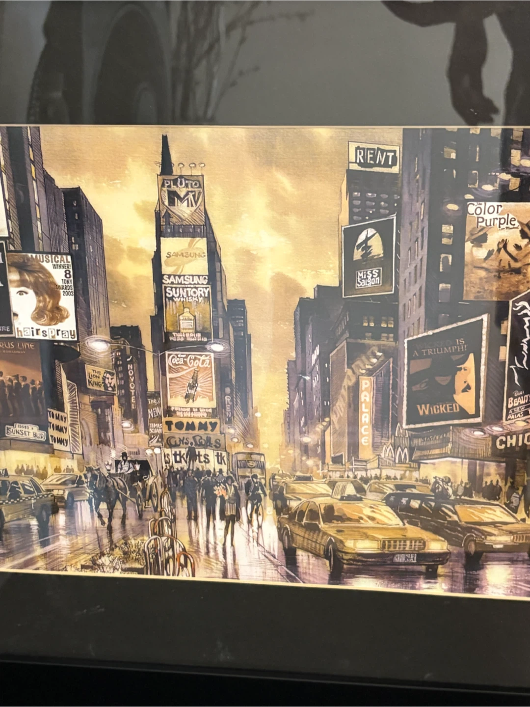 Framed New York Times Square & Broadway Cityscape Wall Art - photo 5