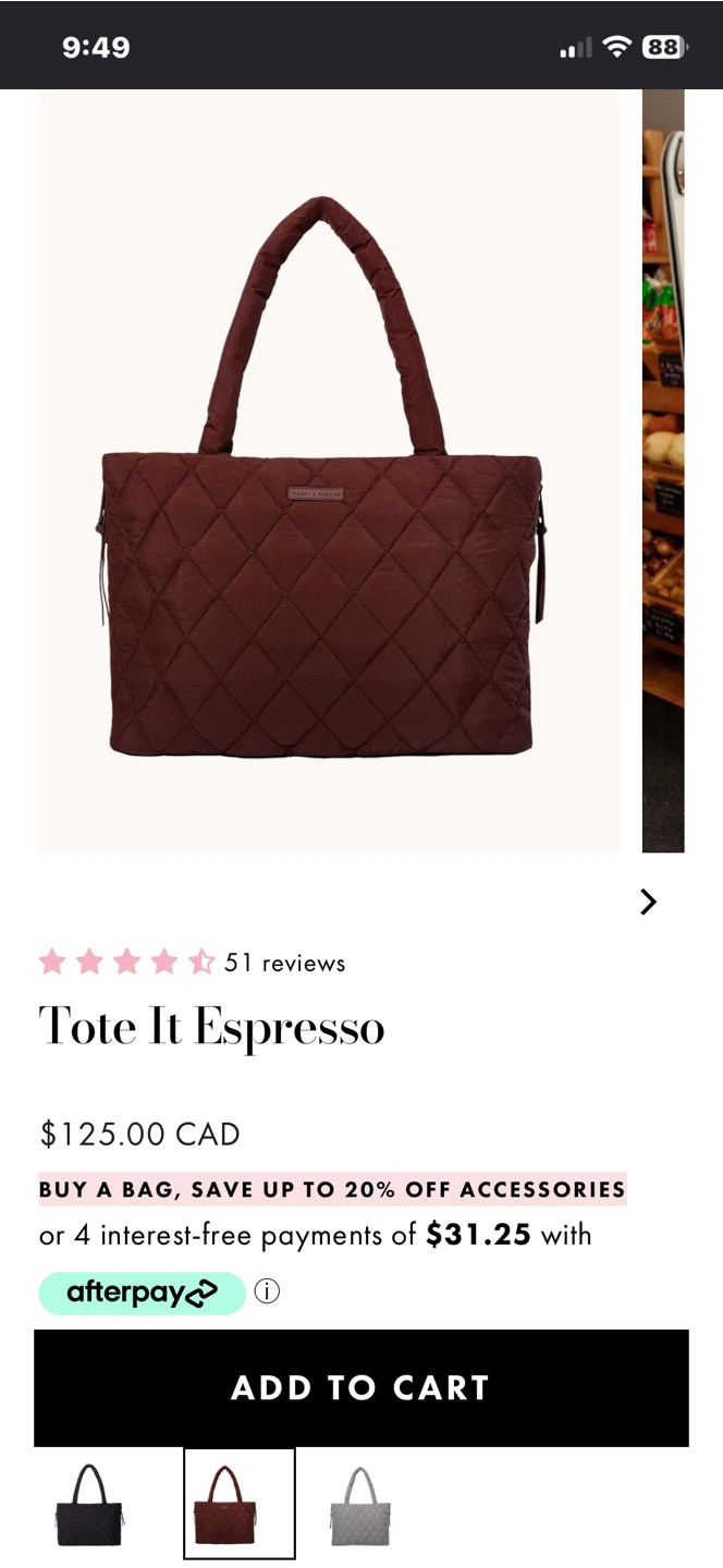 Poppy & Peonies Tote It Espresso