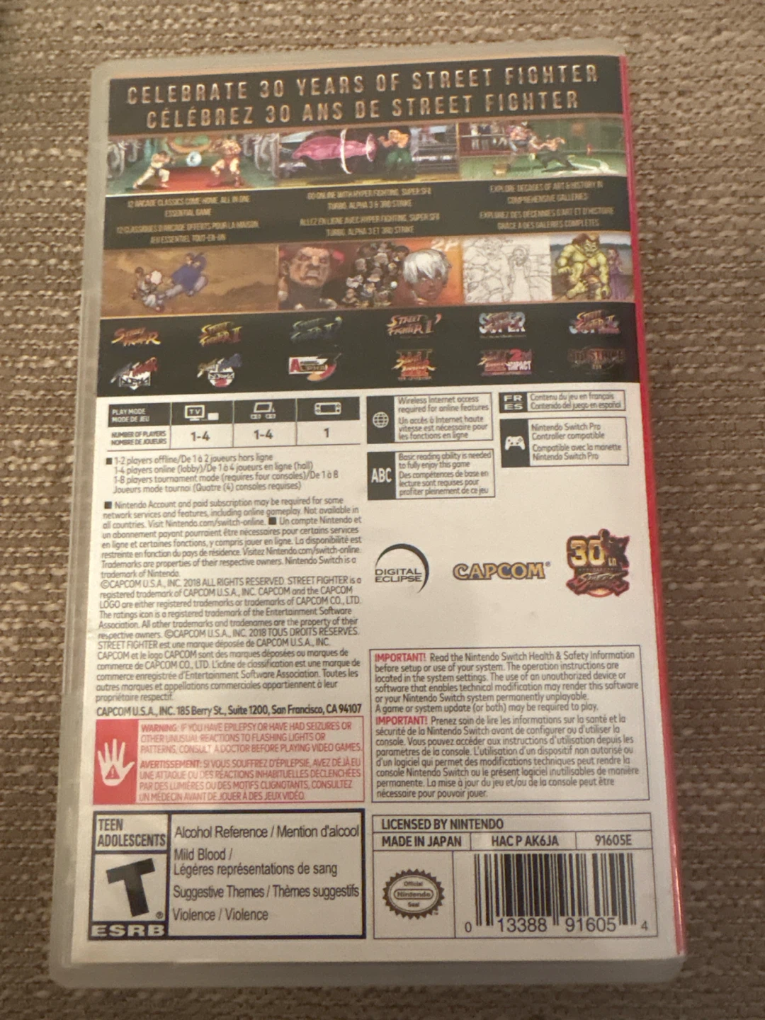 Nintendo Switch Street Fighter 30th Anniversary Collection - photo 3